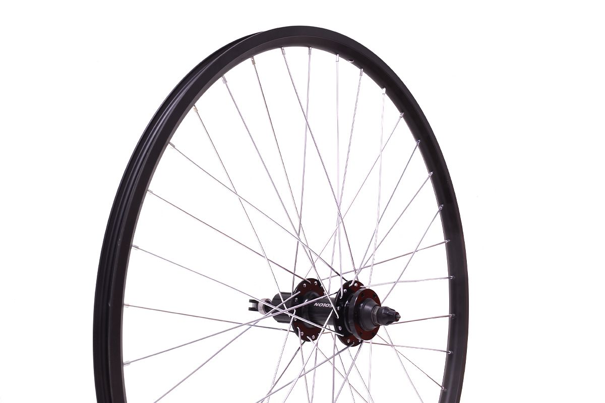 Колесо 27,5"MTB заднее под касс8-9пер.,дв.обод Qijian DA-18 27,5"36H,втулка Solon DH802R,36H Disc,конус подши,крепл.IS6,черный