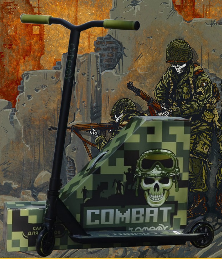 Самокат трюковый ATEOX COMBAT 2019 (Черный)